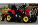 Tractor electric 12V cu Remorca, Blutooth si Telecomanda inclus #Rosu